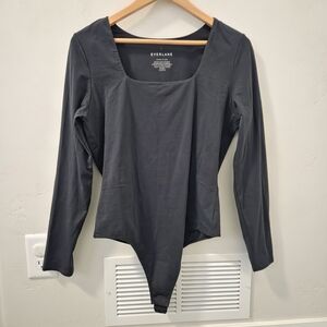 Everlane Black Long Sleeve Bodysuit Sz L NWOT